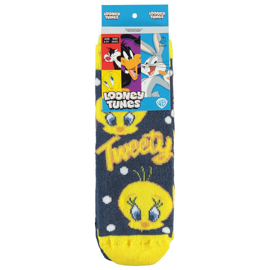 Tweety Havlu 2'li Kız Soket Çorap | Havlu | Okul Kreş ve Günlük Kullanım