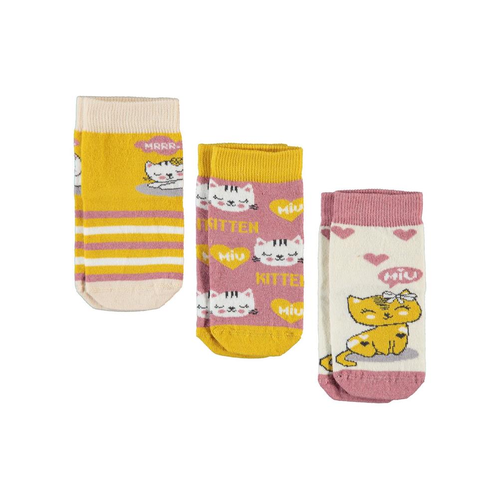 Civil Girls Miu 3'lü 2-12 Yaş Kız Soket Çorap