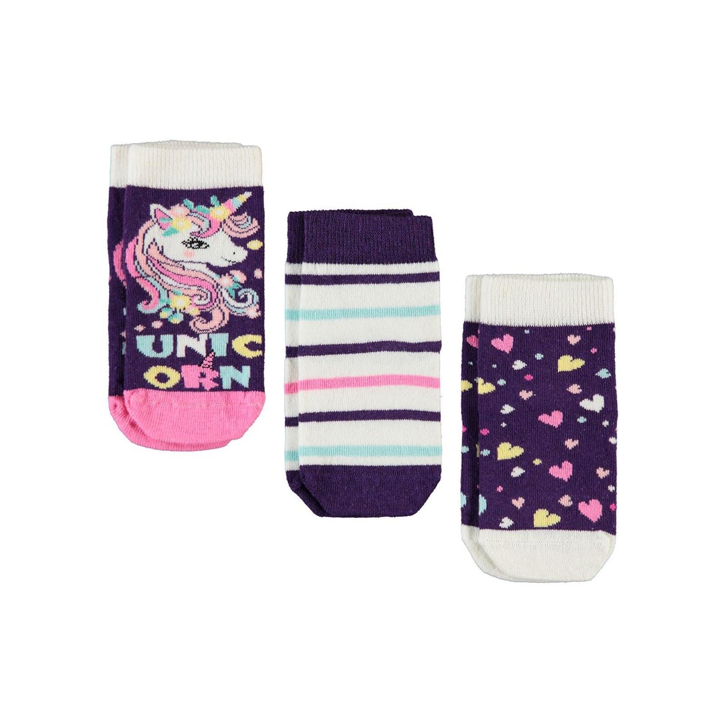Civil Girls Unicorn 3'lü 3-11 Yaş Kız Soket Çorap