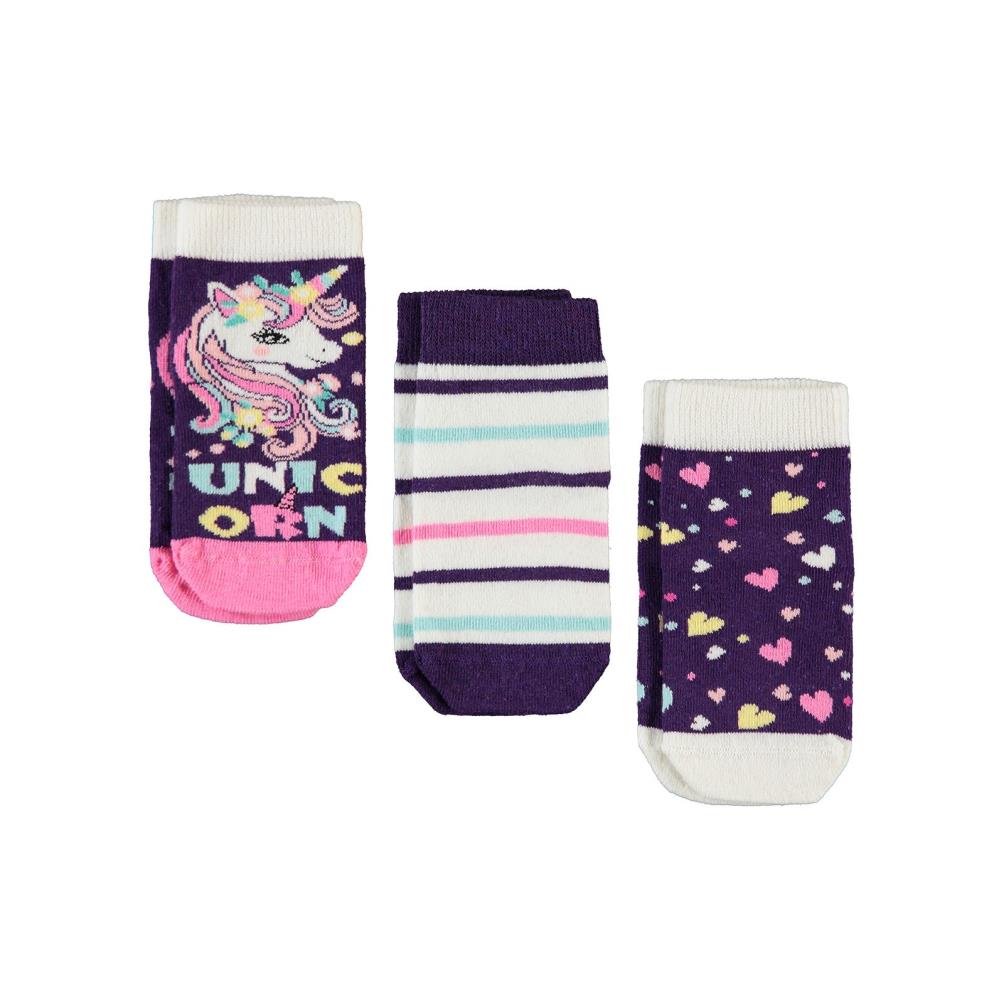 Civil Girls Unicorn 3'lü 2-12 Yaş Kız Soket Çorap