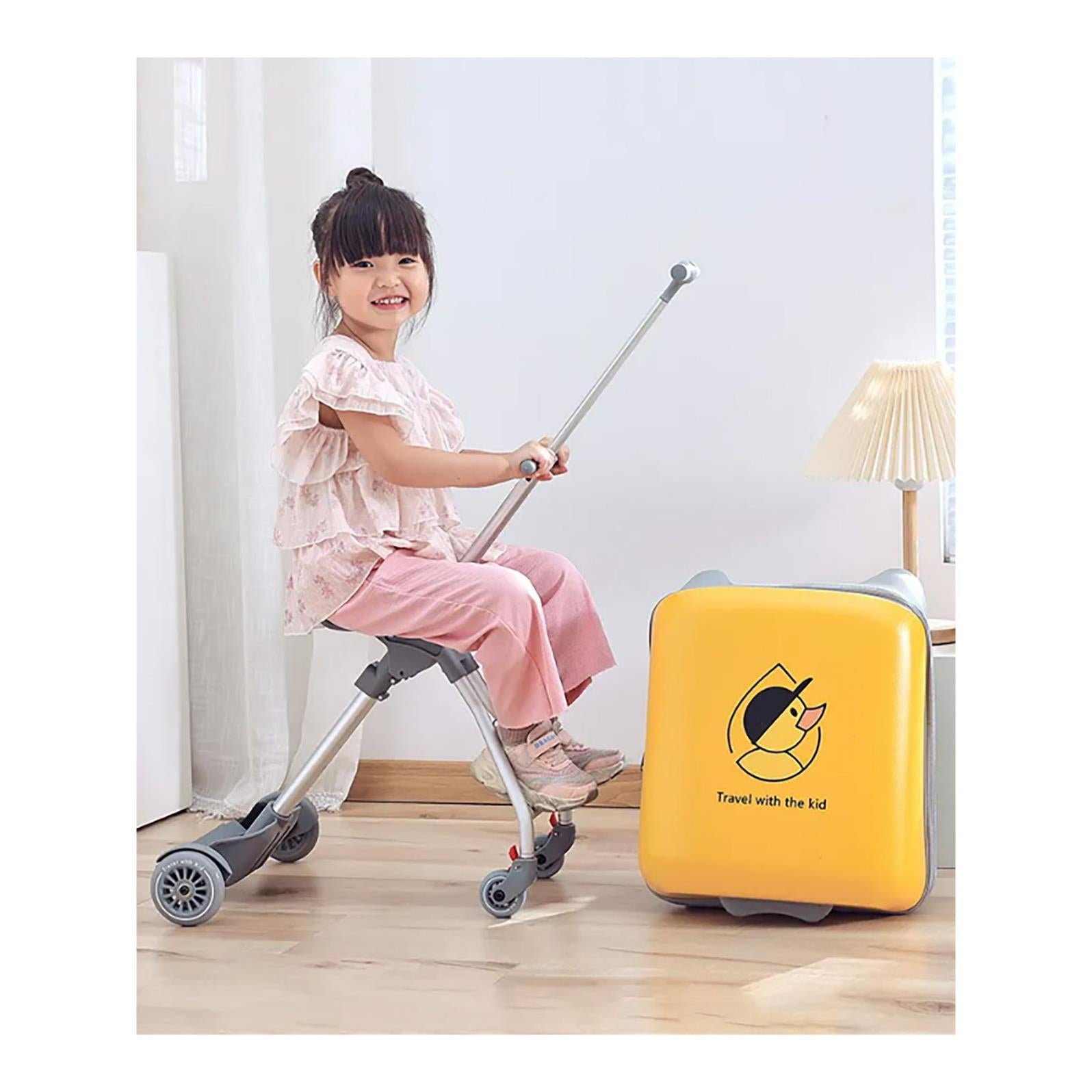 Tucklebery Oturaklı Gezgin Çocuk Valizi - Sarı