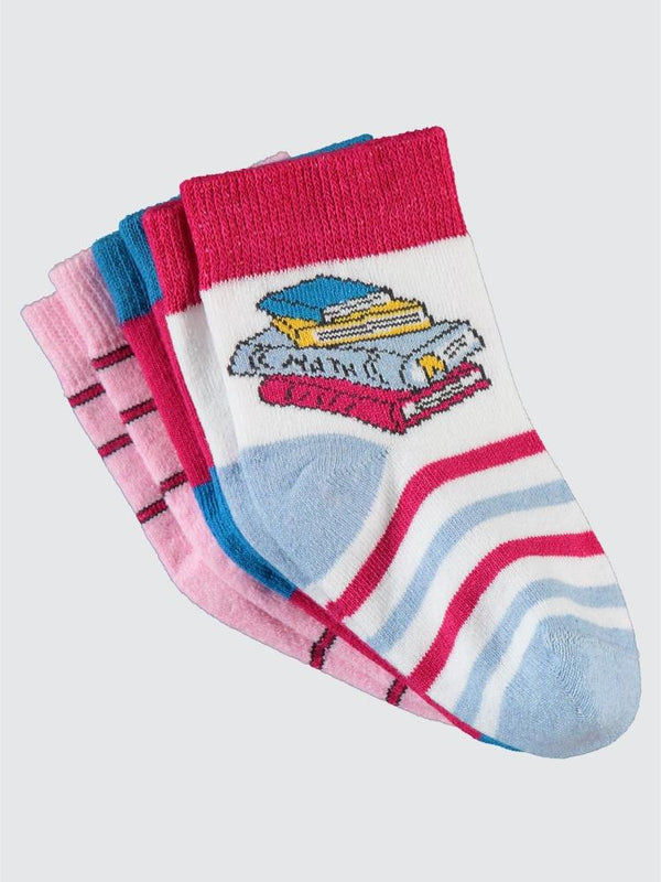 Civil Sock Back To School 3'lü 2-12 Yaş Kız Soket Çorap
