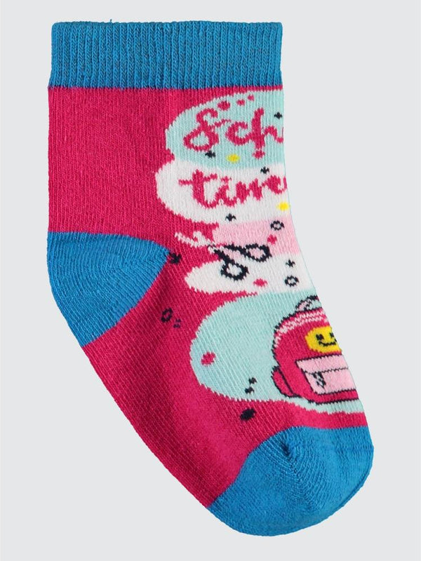 Civil Sock Back To School 3'lü 2-12 Yaş Kız Soket Çorap