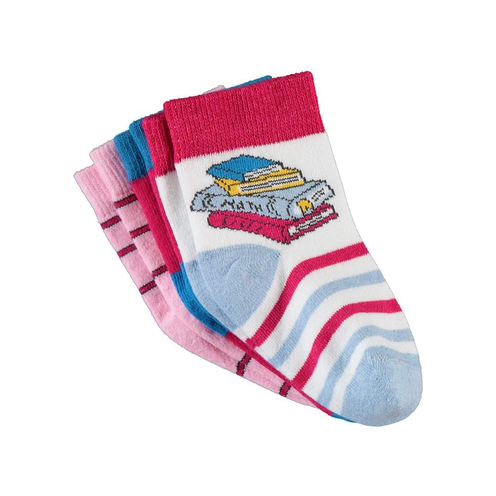 Civil Sock Back To School 3'lü 2-12 Yaş Kız Soket Çorap