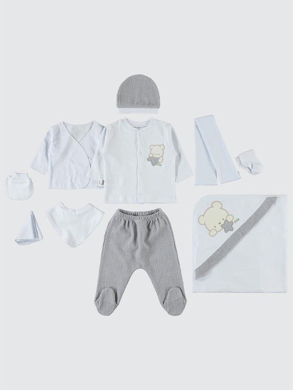 Civil Baby Unisex Bebek 10'lu Zıbın Seti 0-1 Ay - Bej