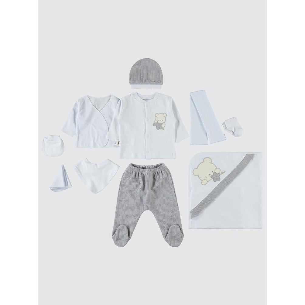 Civil Baby Unisex Bebek 10'lu Zıbın Seti 0-1 Ay - Bej