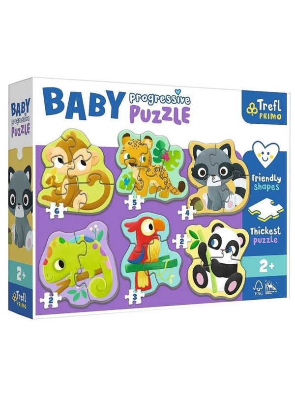 Vardem PUZZLE-44005 Puzzles Baby Egzotık Hayvanlar