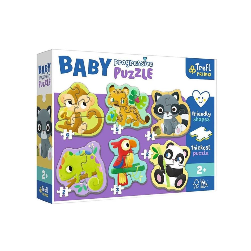 Vardem PUZZLE-44005 Puzzles Baby Egzotık Hayvanlar