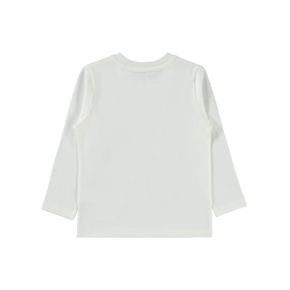 Civil Boys Race Baskı 2-5 Yaş Sweat - Ekru