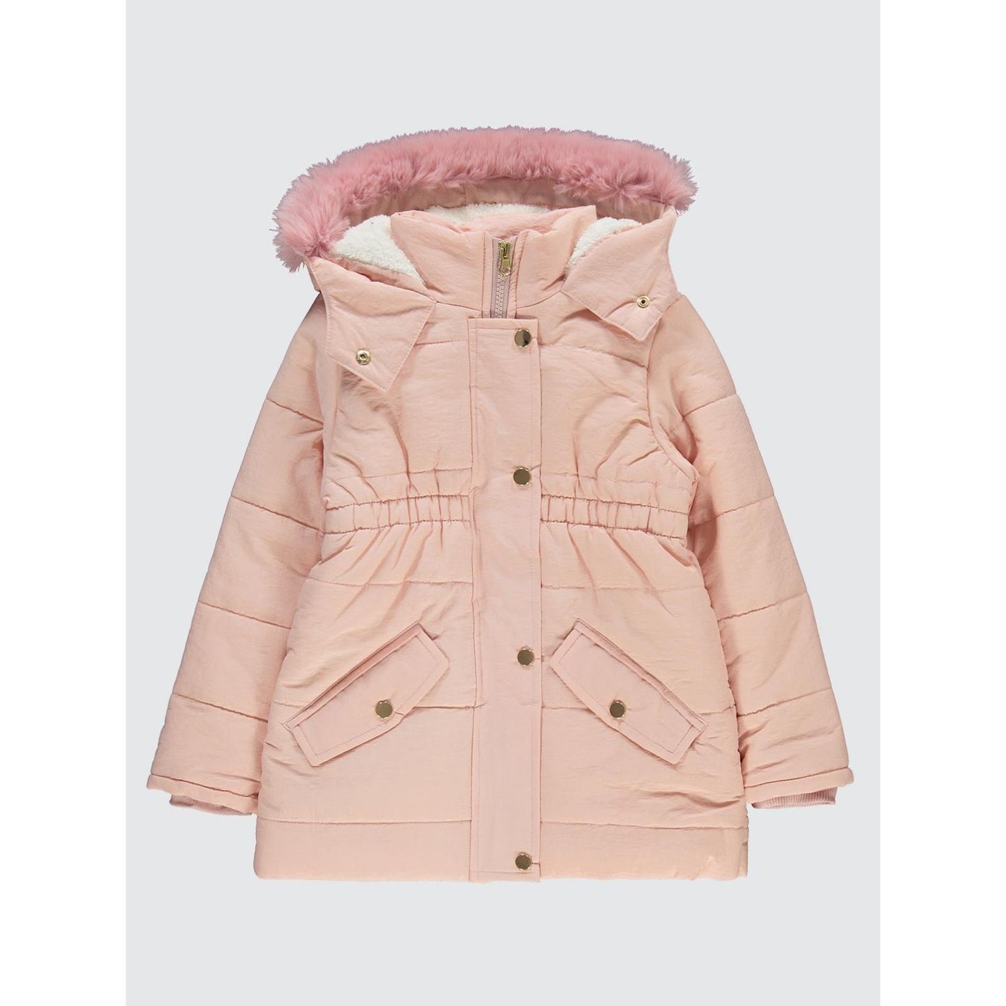 Civil Girls Bel Büzgülü 10-13 Yaş Mont - Pudra