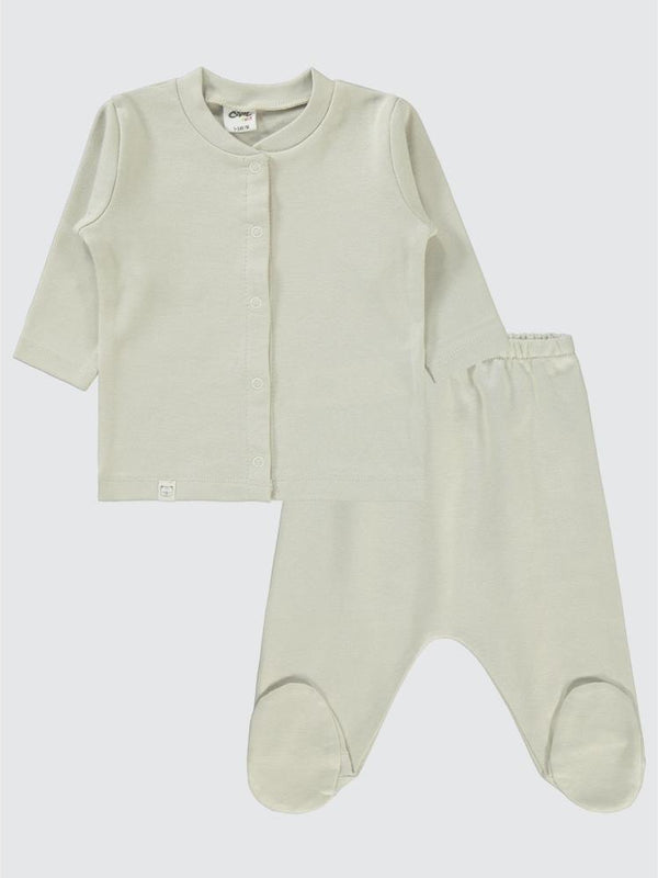 Civil Baby Düz 1-6 Ay Pijama Takımı - Bej