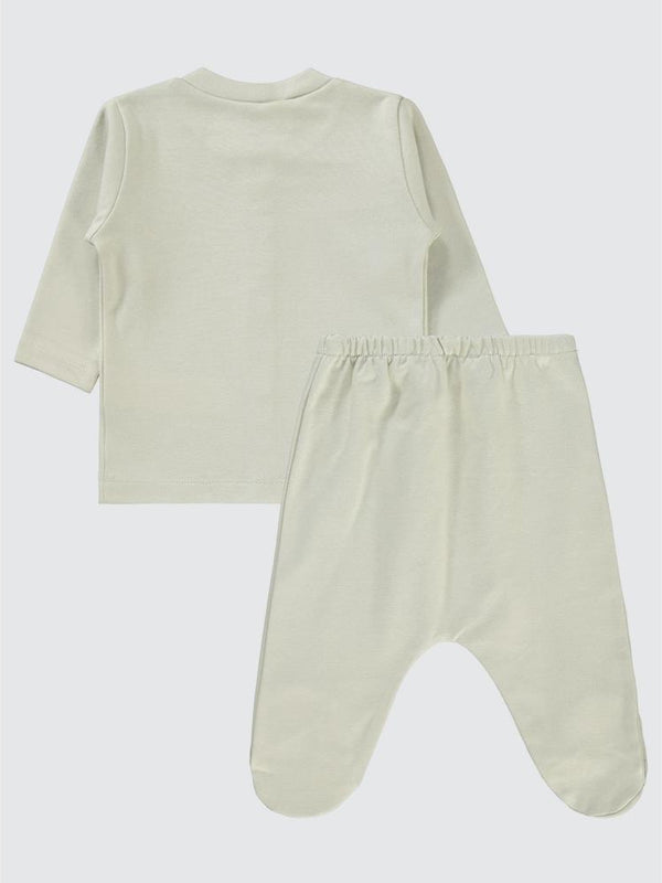 Civil Baby Düz 1-6 Ay Pijama Takımı - Bej