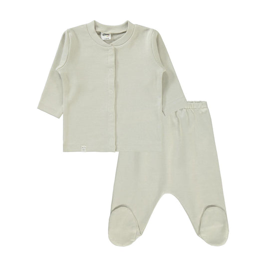 Civil Baby Düz 1-6 Ay Pijama Takımı - Bej