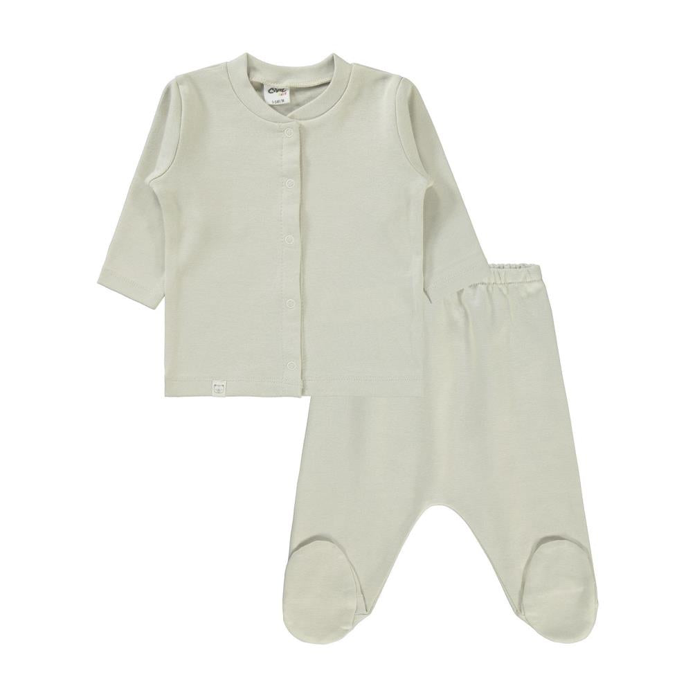 Civil Baby Düz 1-6 Ay Pijama Takımı - Bej