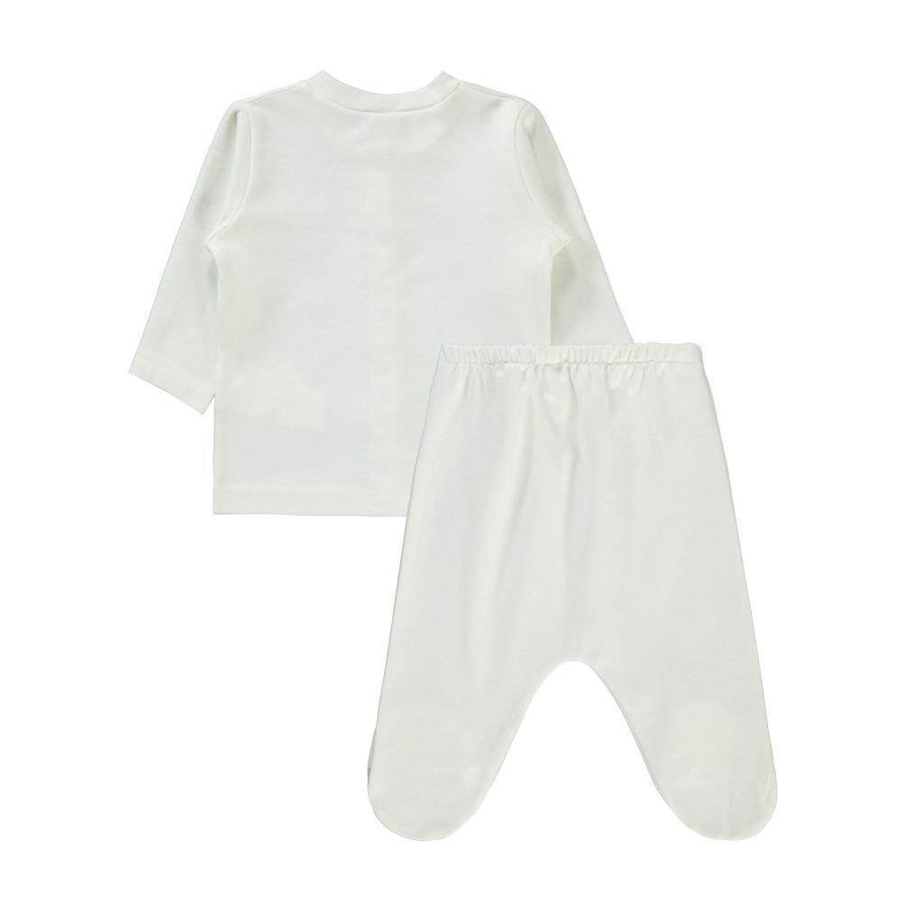 Civil Baby Düz 1-6 Ay Pijama Takımı - Ekru