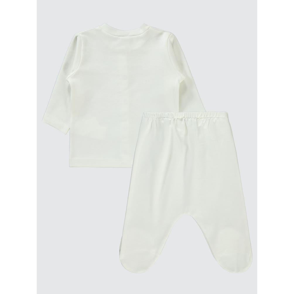 Civil Baby Düz 1-6 Ay Pijama Takımı - Ekru