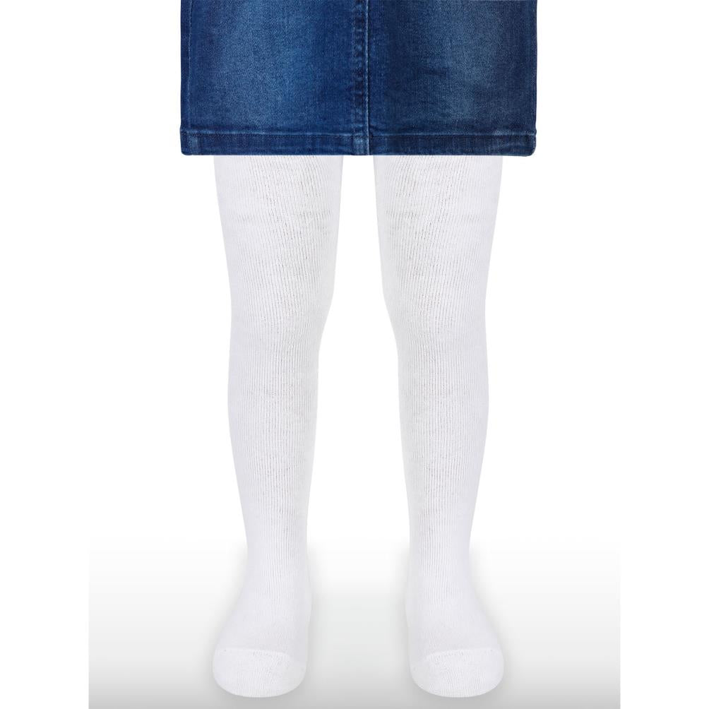 Civil Girls Basic Düz Havlu 2-12 Yaş Kız Külotlu Çorap - Beyaz