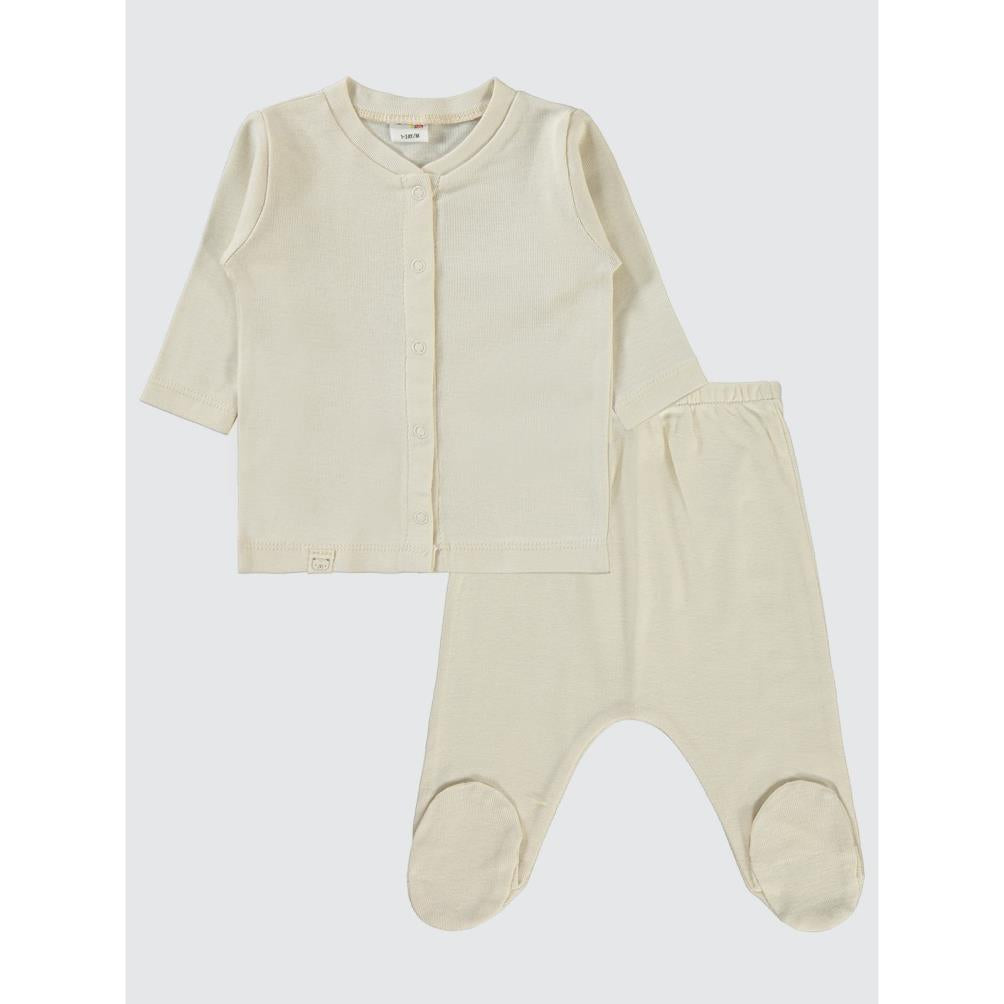 Civil Baby Düz 1-6 Ay Pijama Takımı - Bej