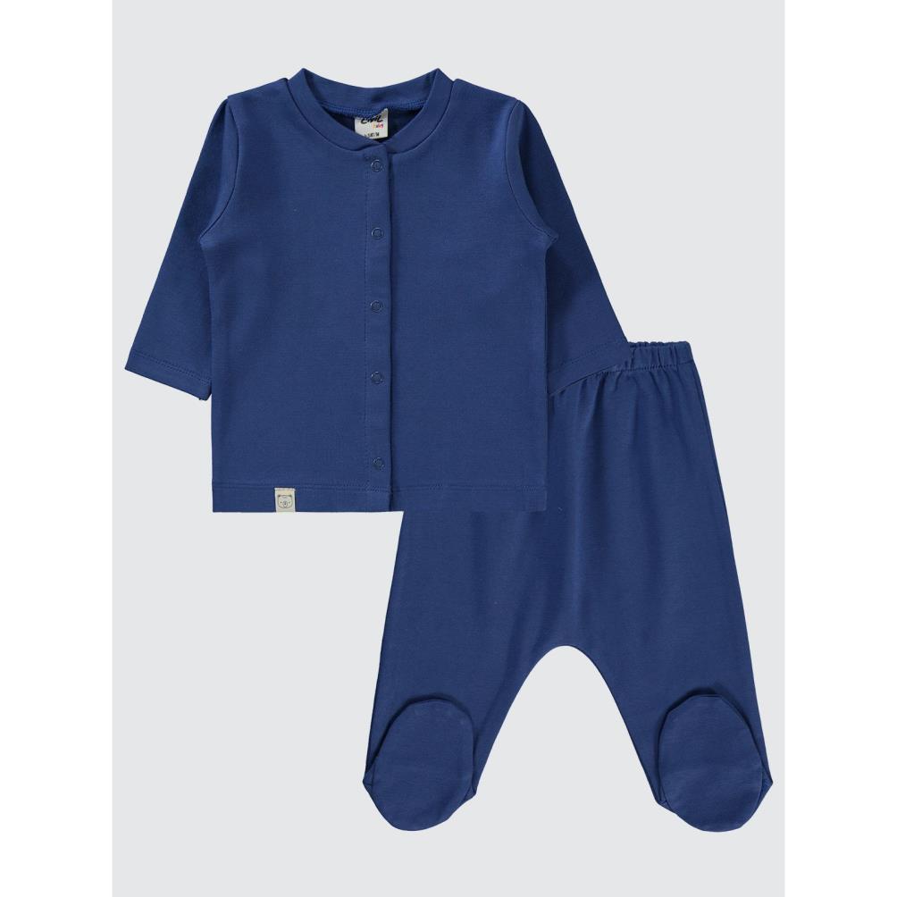 Civil Baby Düz 1-6 Ay Pijama Takımı - Mavi