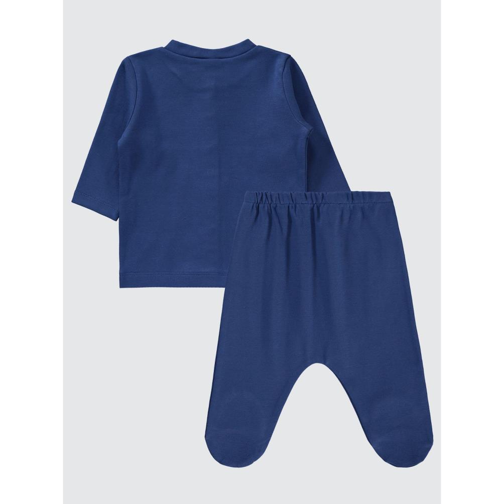 Civil Baby Düz 1-6 Ay Pijama Takımı - Mavi