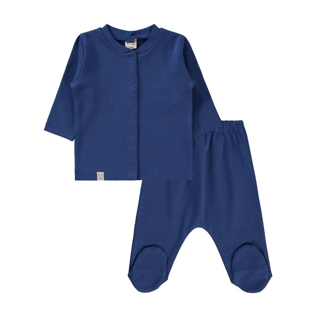 Civil Baby Düz 1-6 Ay Pijama Takımı - Mavi