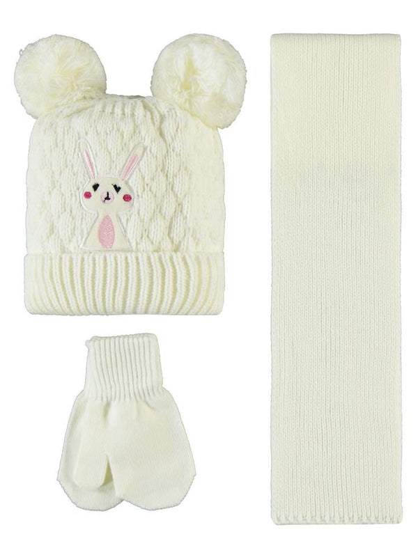 Civil Baby 6-24 Ay Atkı Bere Eldiven Set - Ekru