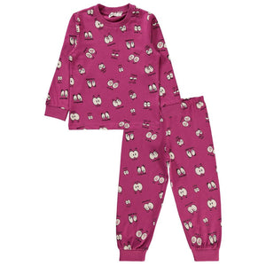 Civil Girls Göz Desenli 2-5 Yaş Pijama Takımı - Fusya