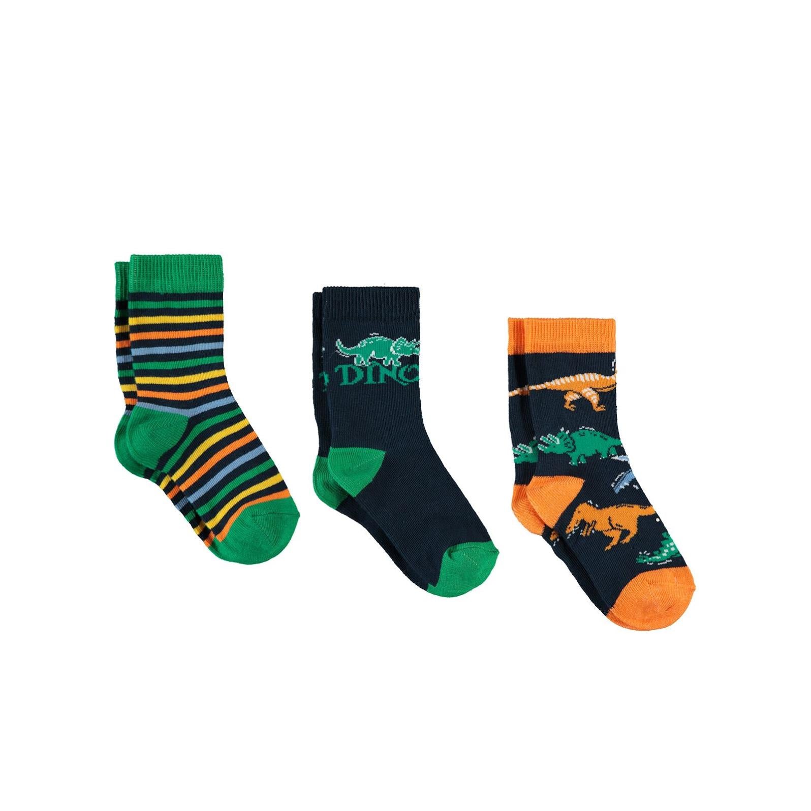 Civil Boys Dinazor 3'lü 2-12 Yaş Erkek Soket Çorap