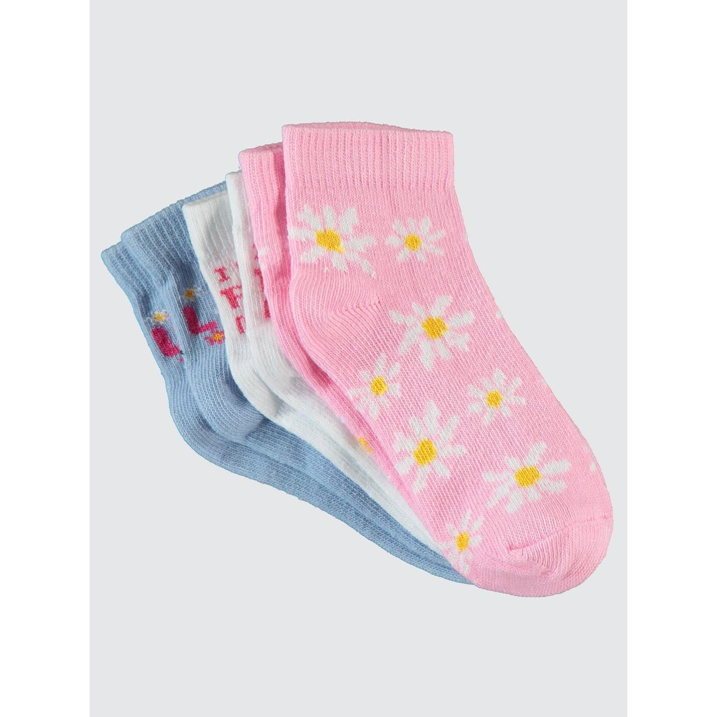 Civil Girls Papatya 3'lü 2-12 Yaş Kız Patik Çorap