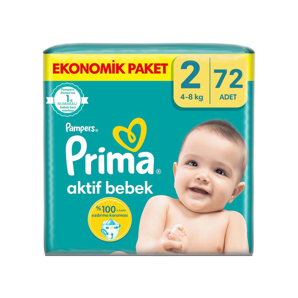 Prima Ab Ekonomik Paket 2 Beden 72 Adet