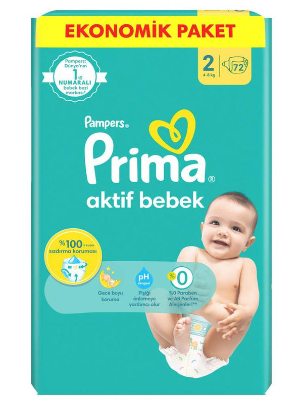 Prima Ab Ekonomik Paket 2 Beden 72 Adet