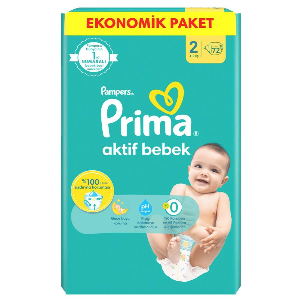 Prima Ab Ekonomik Paket 2 Beden 72 Adet