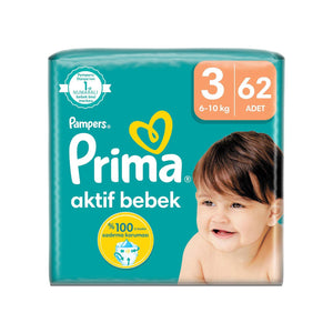 Prima Aktif Bebek Ekonomik Paket 3 Beden 62 Adet