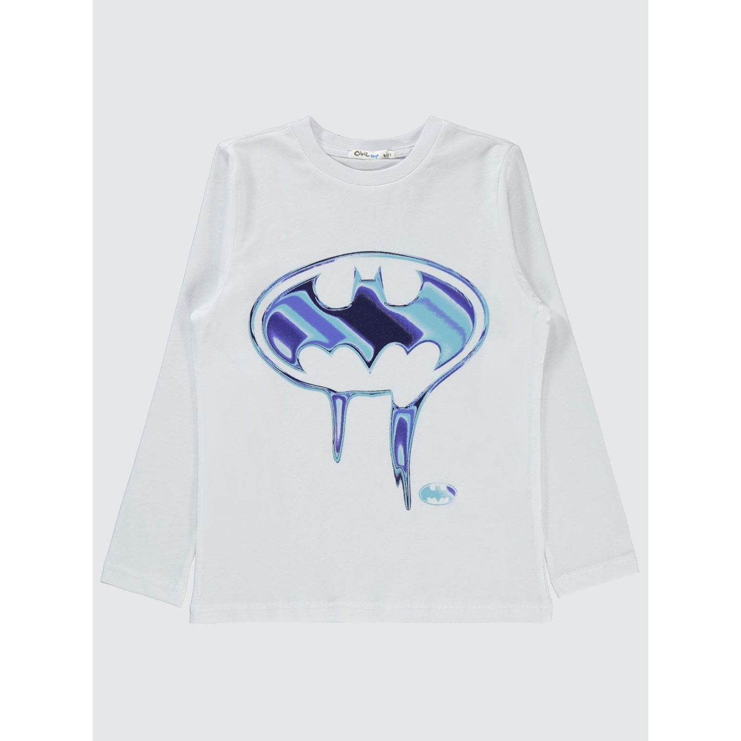 Batman Baskılı 10-13 Yaş Sweatshirt - Beyaz