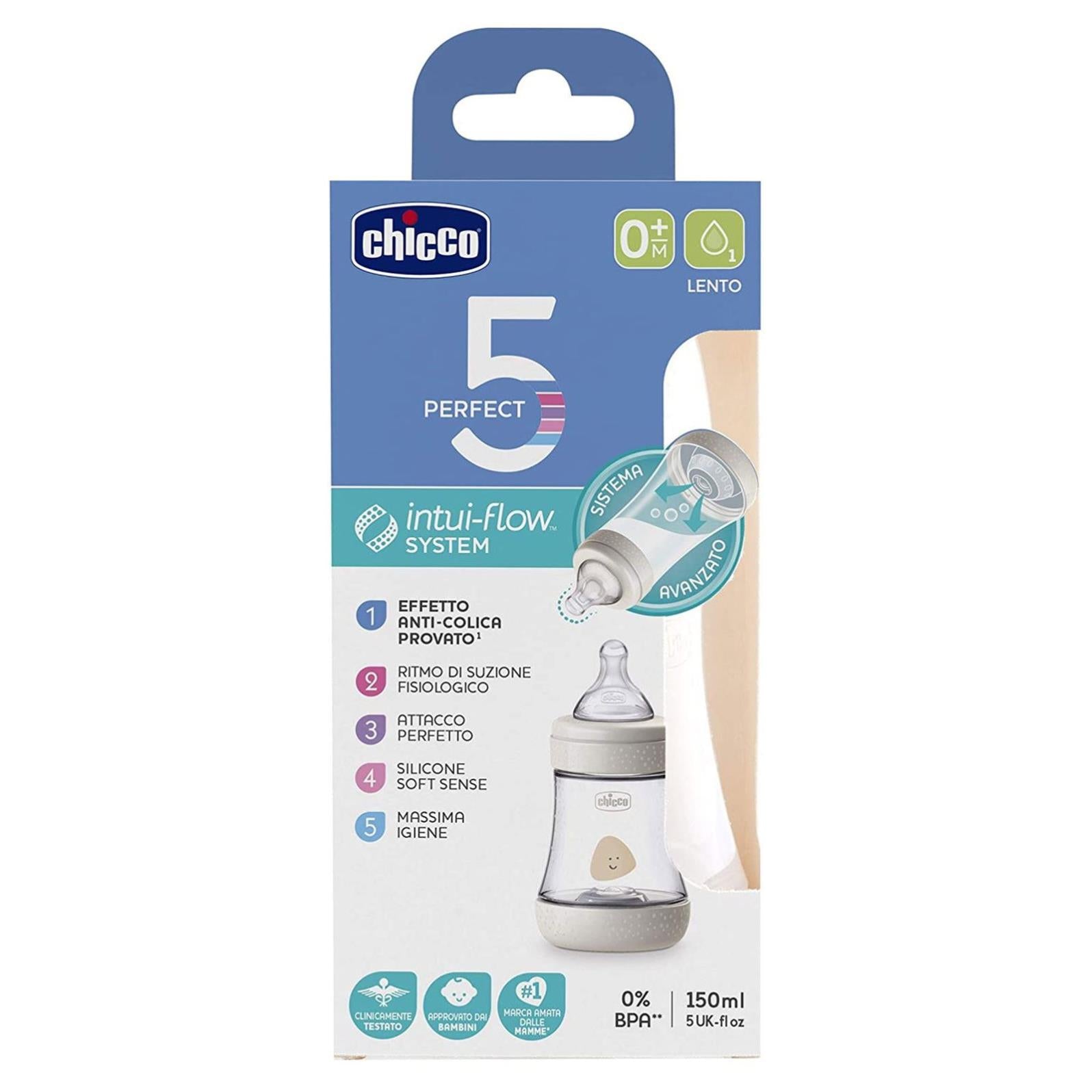 Chicco Perfect5 150ml PP Biberon ( Minisoft Emzik Hediyeli )