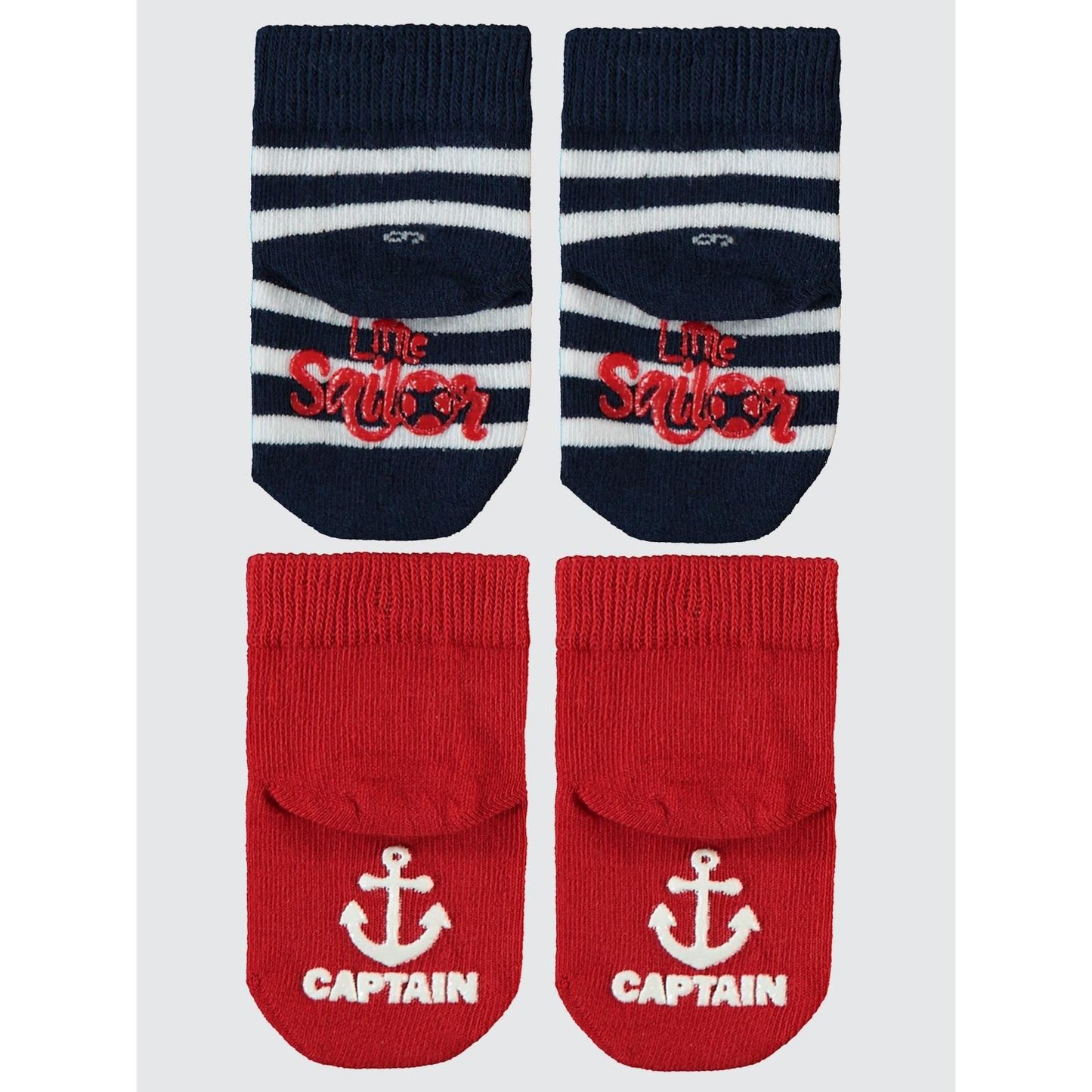 Civil Baby Denizci World Abs Baskı 6-18 Ay 2'li Bebek Erkek Çorap