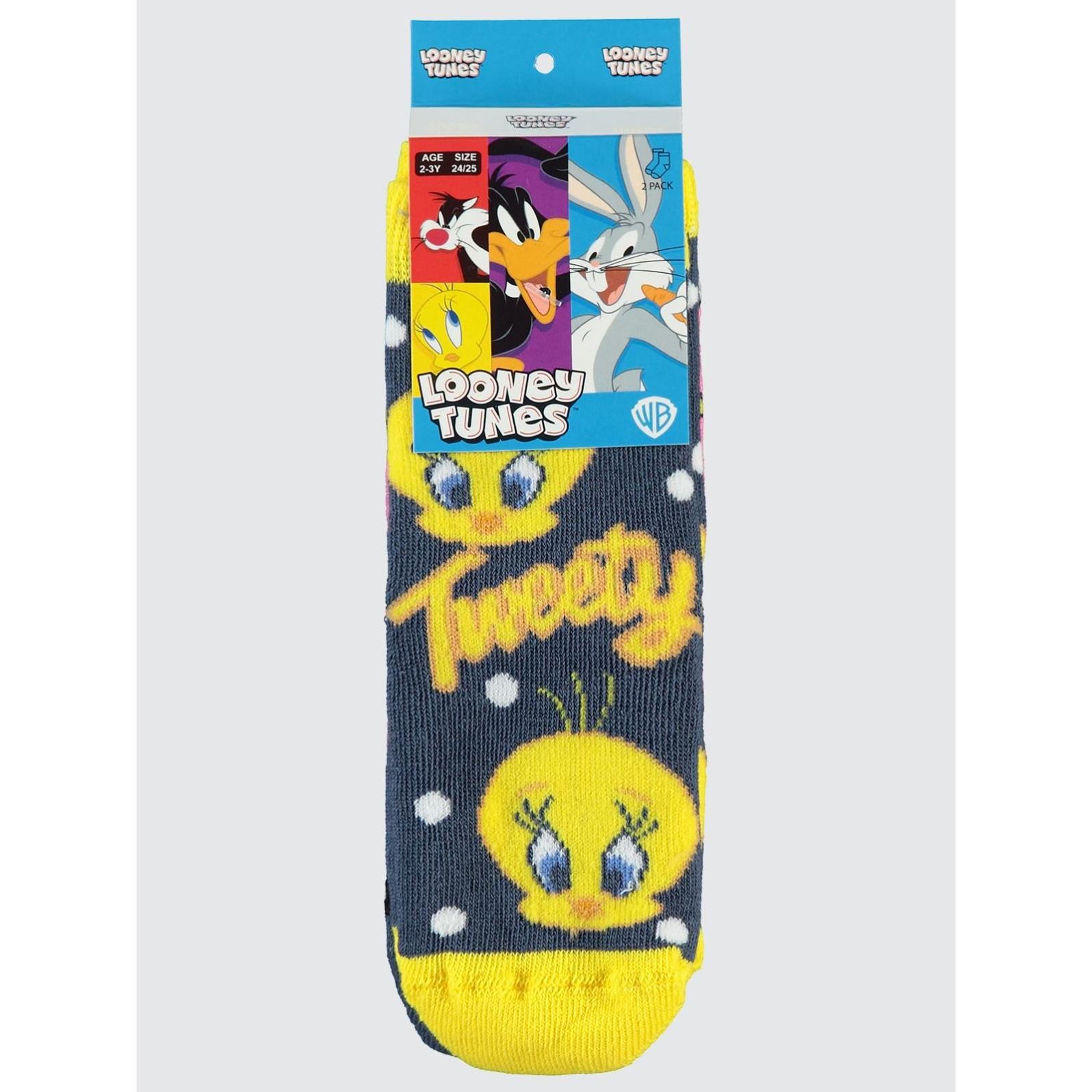 Tweety Havlu 2'li 2-12 Yaş Kız Soket Çorap