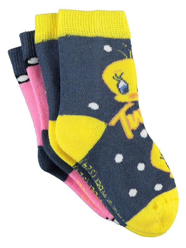 Tweety Havlu 2'li 2-12 Yaş Kız Soket Çorap