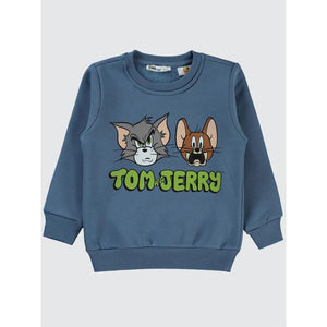 Tom And Jerry Baskılı 2-5 Yaş Sweatshirt - Mavi