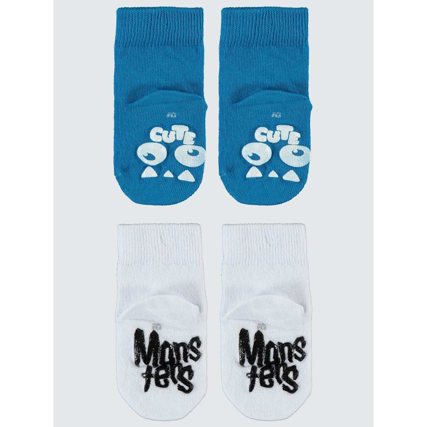 Civil Baby Monster Abs Baskı 6-18 Ay 2'li Bebek Erkek Çorap