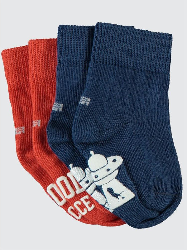 Civil Baby Space Abs Baskı 6-18 Ay 2'li Bebek Erkek Çorap