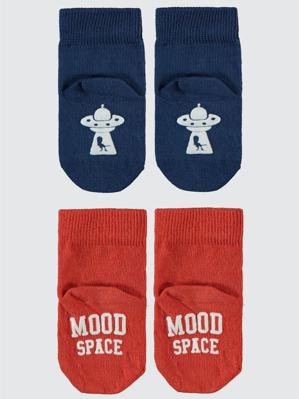 Civil Baby Space Abs Baskı 6-18 Ay 2'li Bebek Erkek Çorap