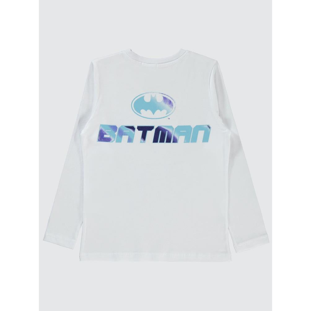 Batman Baskılı 10-13 Yaş Sweatshirt - Beyaz