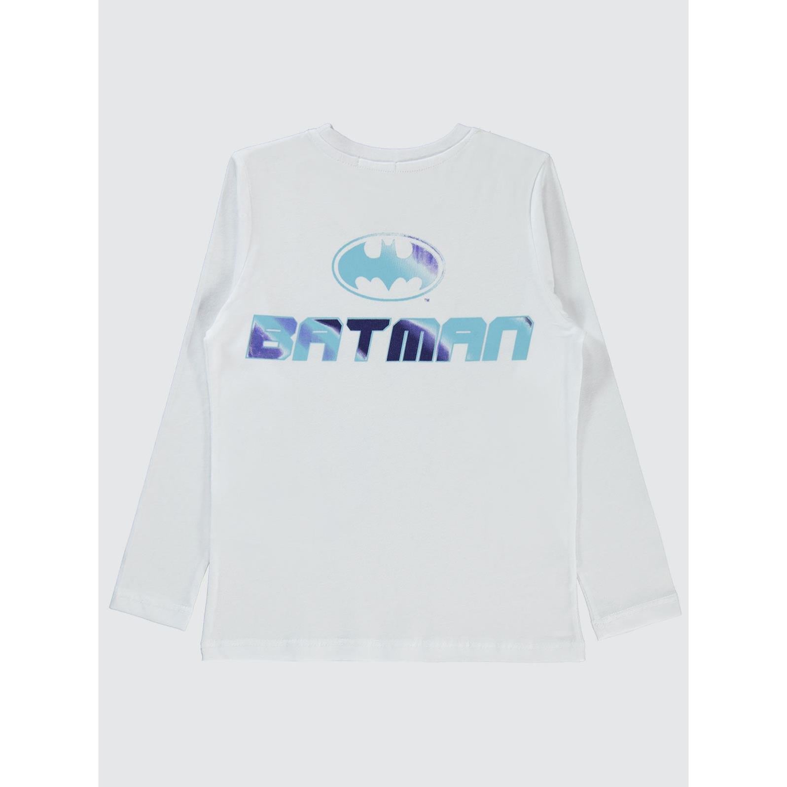 Batman Baskılı 10-13 Yaş Sweatshirt - Beyaz