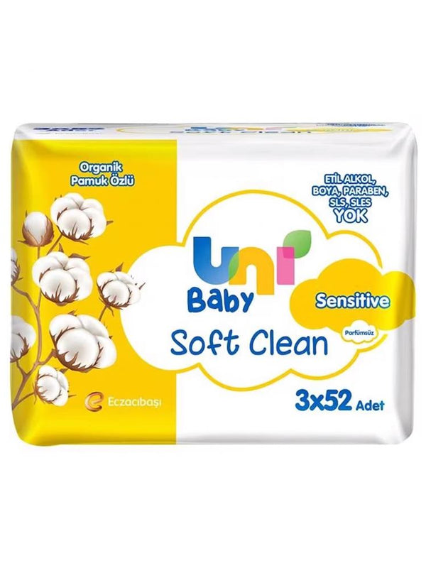 Uni Baby Soft Clean Organik Pamuk Sensetive 3x52