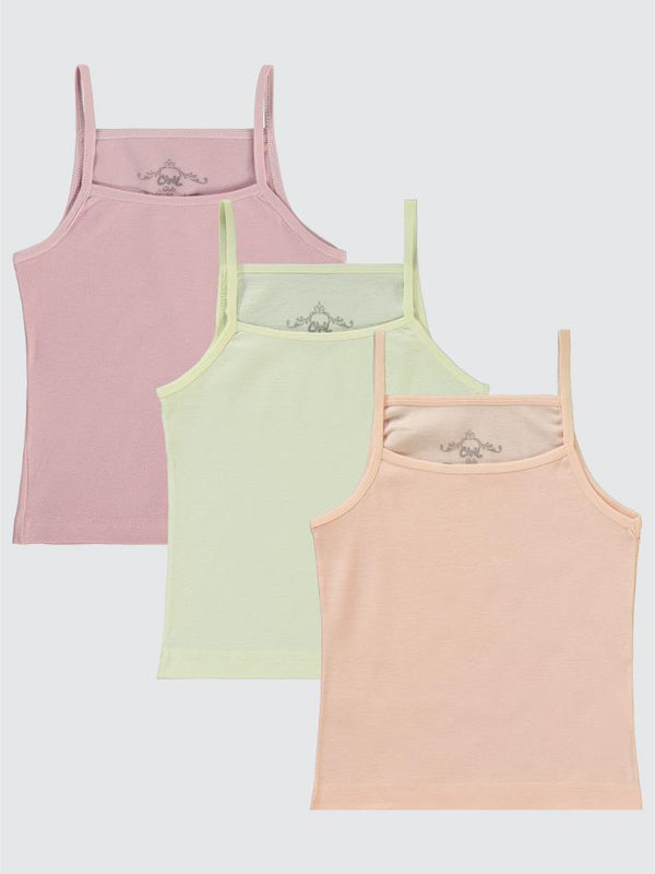 Civil Girls Ribana Çizgili 2-10 Yaş 3'lü Atlet Set