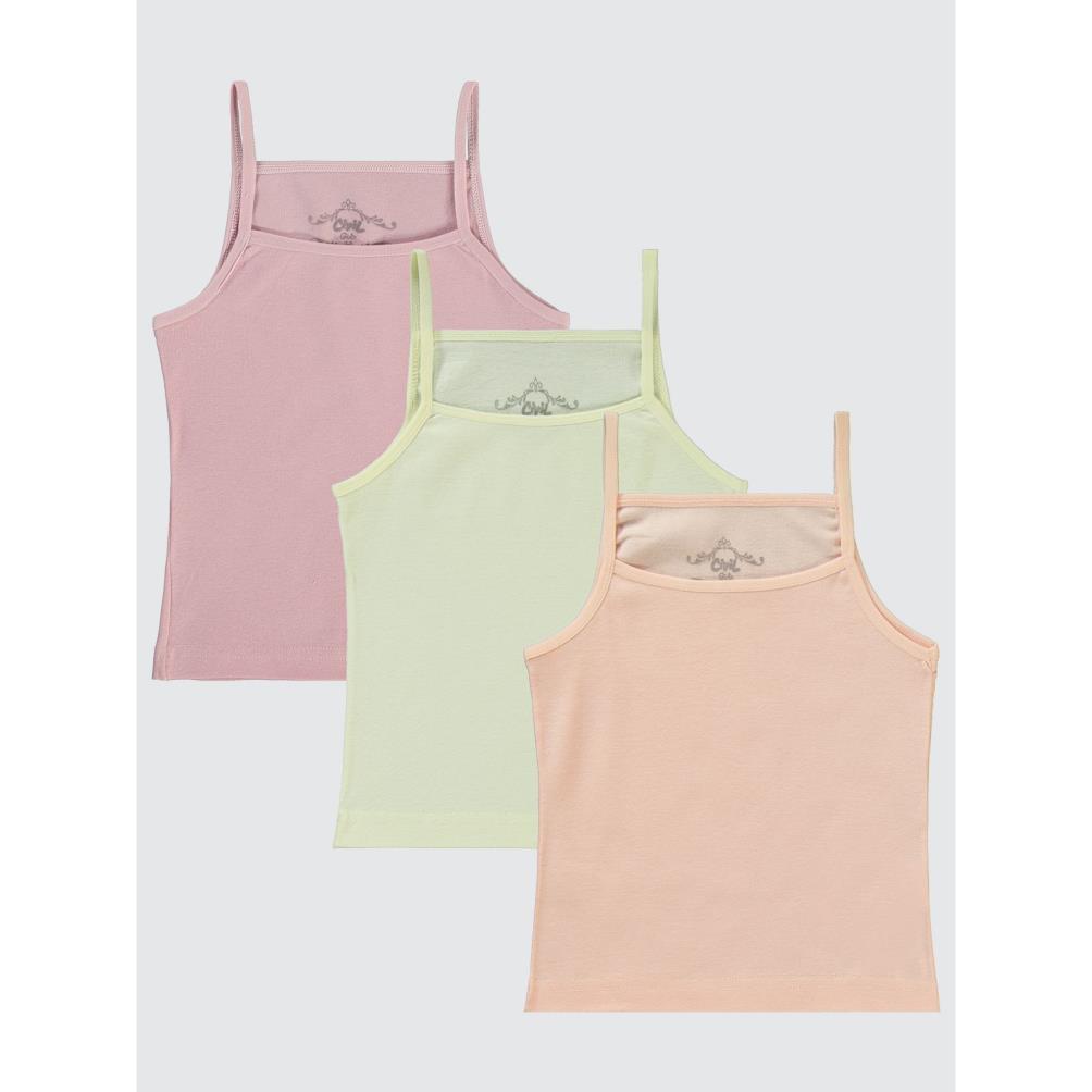 Civil Girls Ribana Çizgili 2-10 Yaş 3'lü Atlet Set