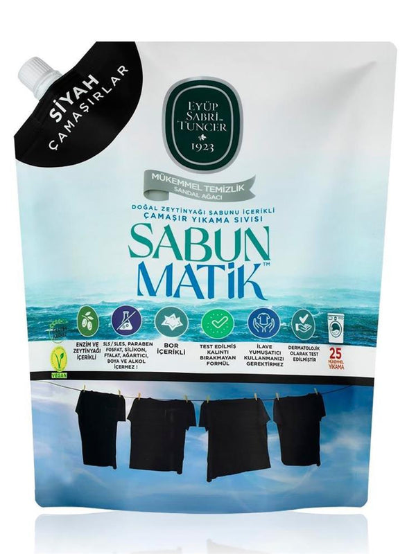 Eyüp Sabri Tuncer Doğal Zeytinyağlı Çamaşır Yıkama Sıvısı Siyahlar İçin 1,5 lt