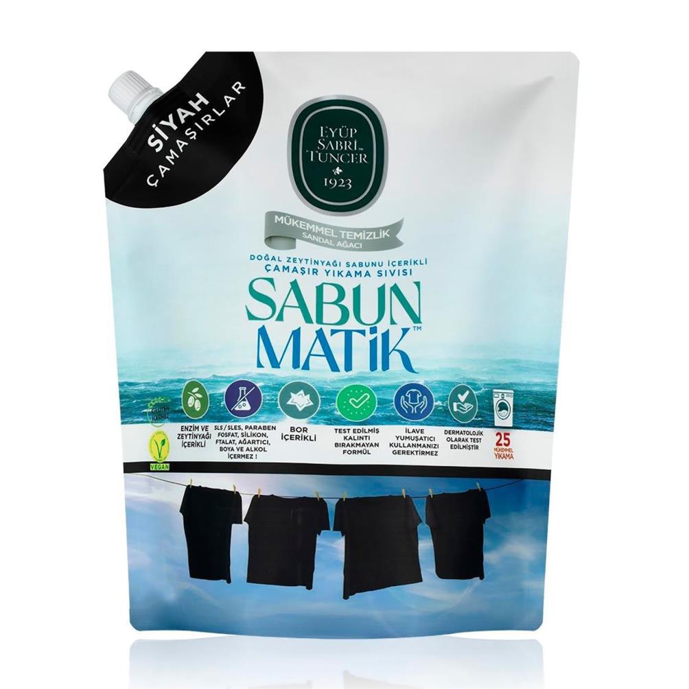Eyüp Sabri Tuncer Doğal Zeytinyağlı Çamaşır Yıkama Sıvısı Siyahlar İçin 1,5 lt
