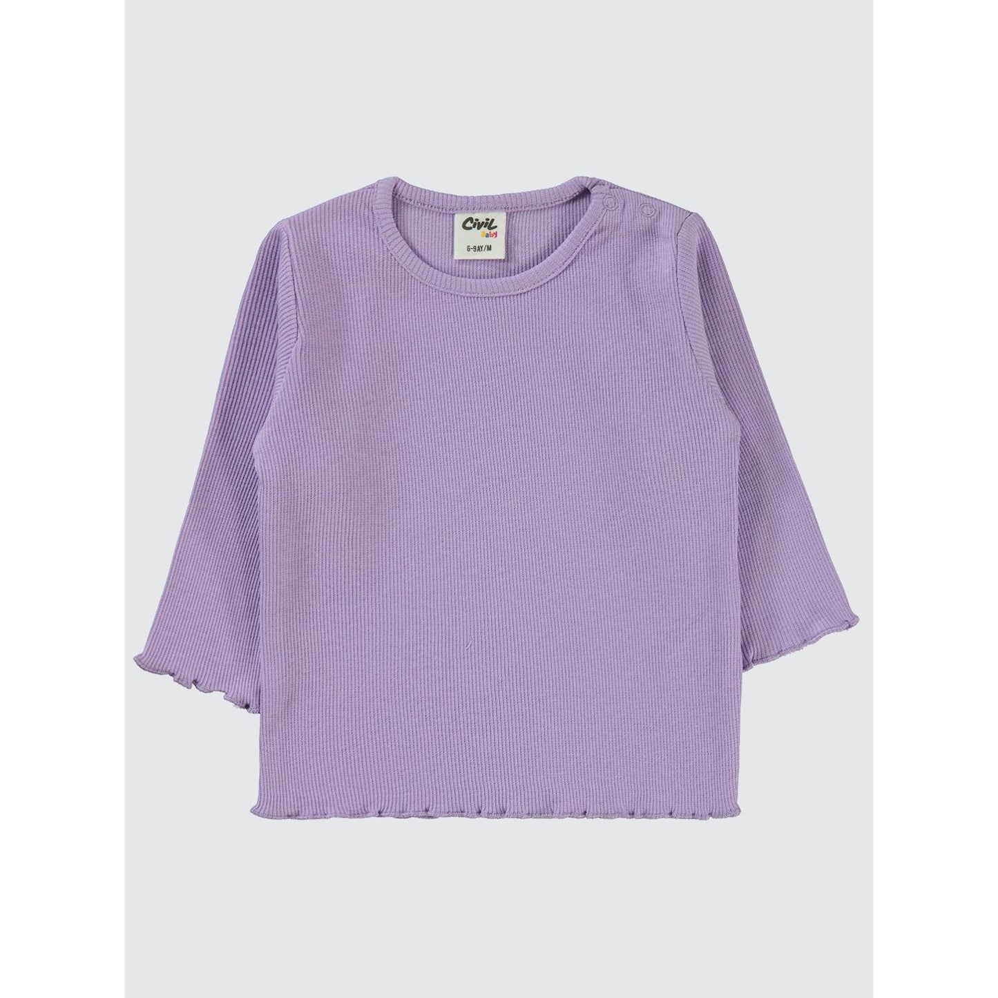 Civil Baby Kol Ucu Detaylı 6-18 Ay Sweatshirt - Lila